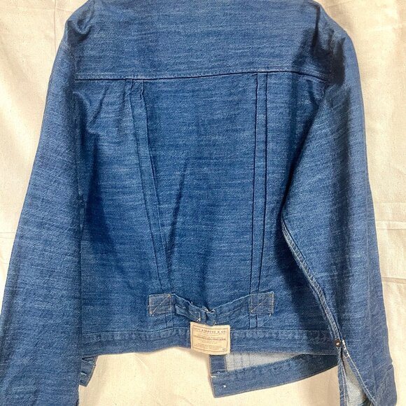 LVC Levi's Triple Pleat Blouse 1880 Cone Denim Made in USA Cinch Buckle Back NWT - Picture 2 of 7